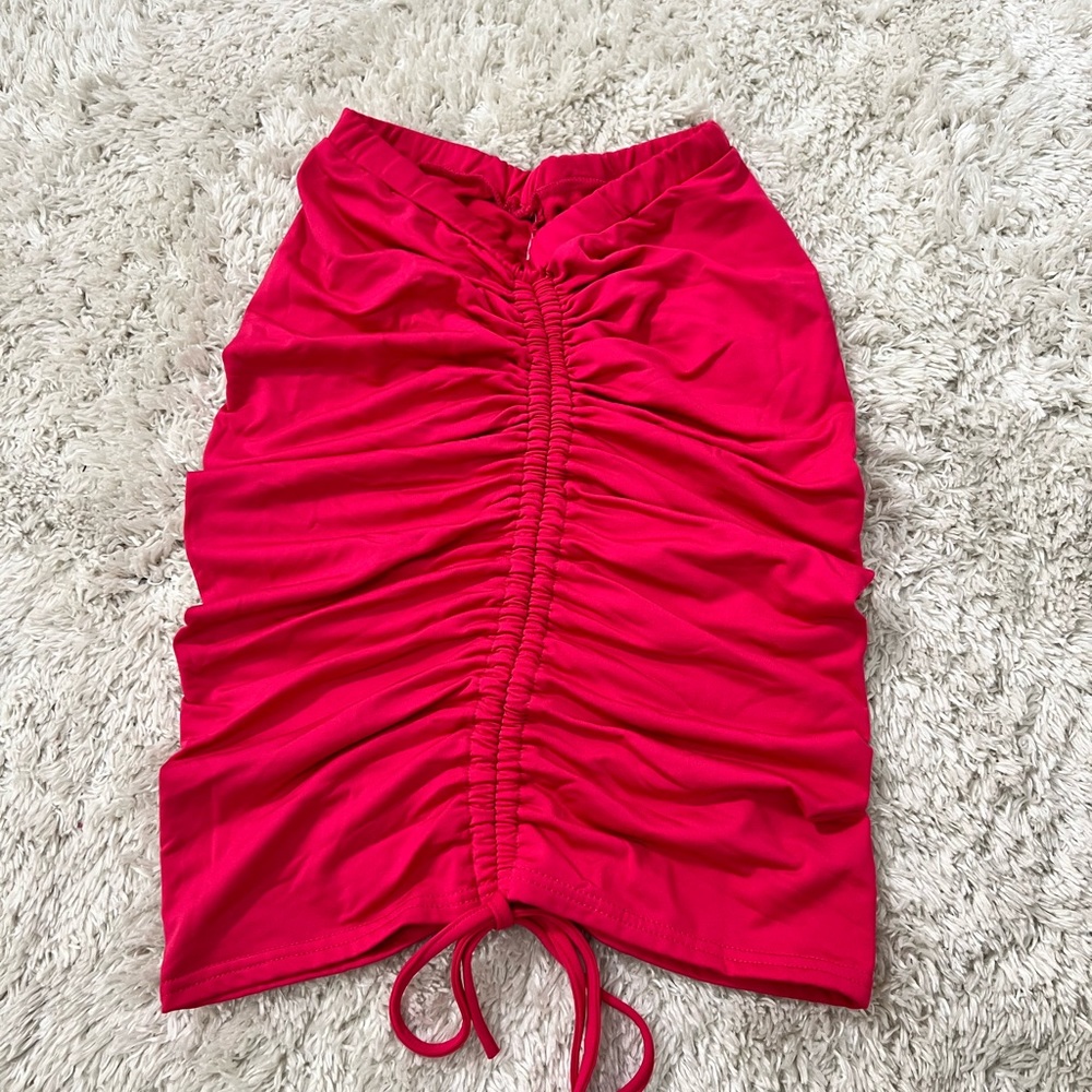 Ruched Mink Skirt